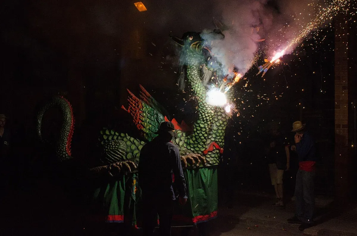 Drac de Ribes en el correfoc